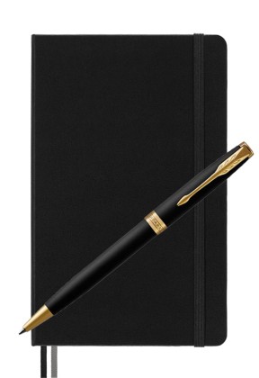 Parker Sonnet Matte Black Gt Moleskine